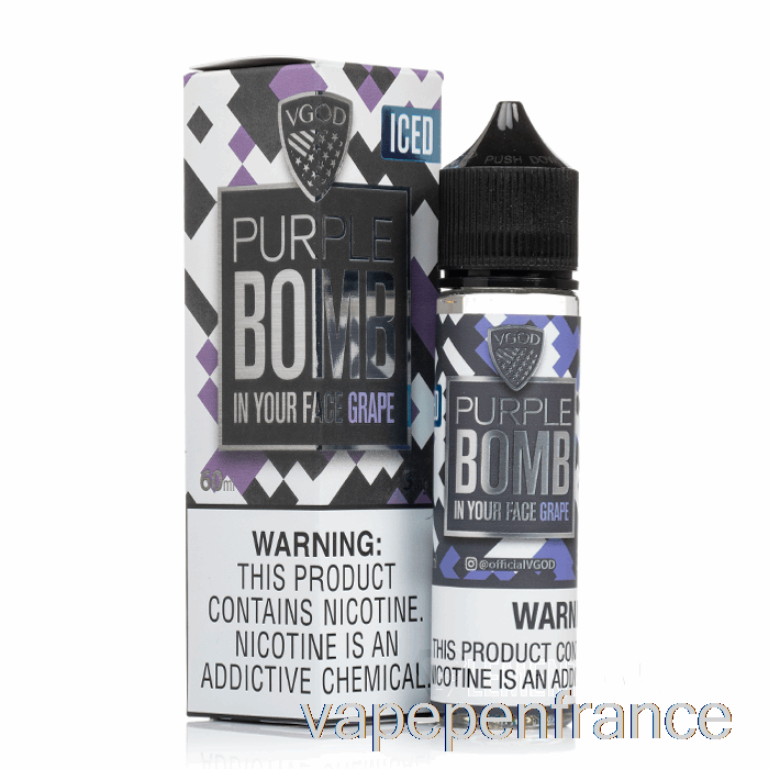 Bombe Violette Glacée - E-liquide Vgod - Stylo Vape 60 Ml 3 Mg